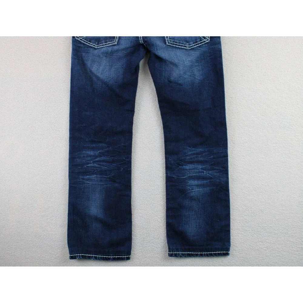 Camp David Men Nick Regular Fit Dark Wash Denim Jeans White Stitching Size 31x32